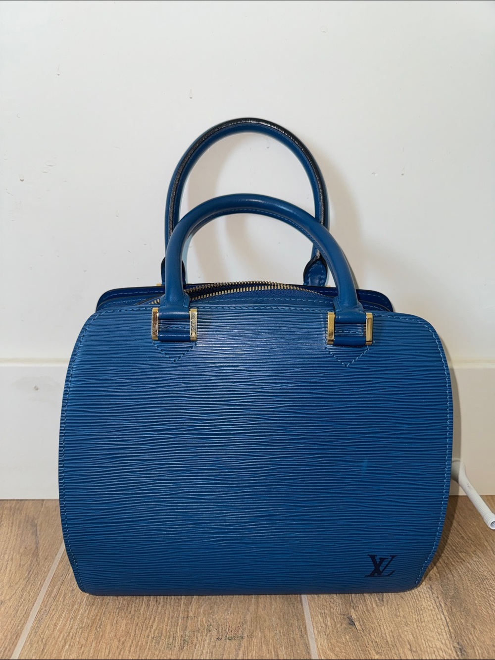 Louis Vuitton Pont Neuf PM Toledo Blue Epi Leather Top-Handle Bag